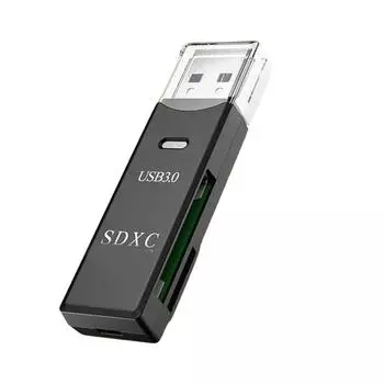 Кардридер USB3.0 для Micro SD TF адаптер для чтения карт памяти высокоскоростной 2 в 1 кардридер для телефона ПК ноутбука аксессуары белый
