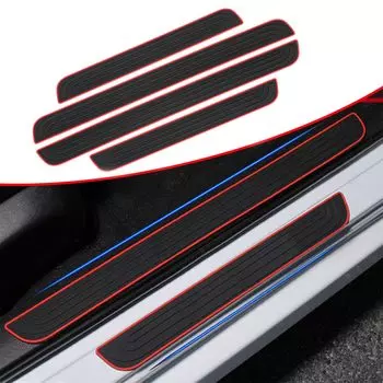 Karell Toyota Vehicle Side Step Guard Scuff Plate PVC Rubber Universal Vehicle Side Leg Protection Sheet Universal Door Guard Protector Sticker
