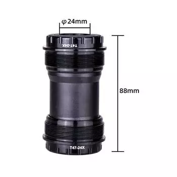 Каретка с резьбовым подшипником ZTTO T47 68/73 мм с внутренним диаметром 24 мм для горного шоссейного велосипеда External чёрный