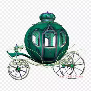 Каретка Золушки, термопереносная печать, виниловые нашивки, наклейки для одежды, аппликации «сделай сам», моющиеся нашивки