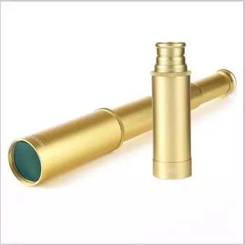 Карибский пиратский телескоп, одноствольный, 25x40, детский выдвижной портативный металлический + одиночный смотровой окуляр New Pirate Mirror 25x40