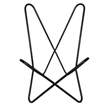 Каркас стула-бабочки из железа с ручной отделкой порошковым покрытием черного цвета - Открывающаяся подставка для стула-бабочки из железа - Железный открывающийся каркас 25 x 24 x 36 in чёрный