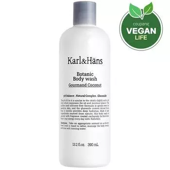 Karl & Hans Botanical Body Wash Gourmand Coconut, 1 unit, 390ml