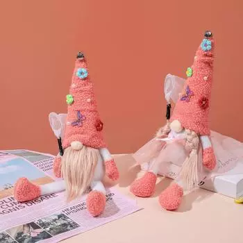 Карликовая бабочка, цветок, Рождественский сад, серия Рудольф, безликая кукла, украшение для дома разноцветный