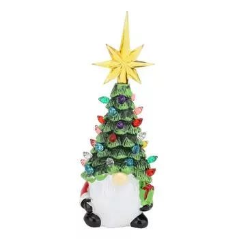Карликовая рождественская елка, украшение из смолы, красочный свет, компактные гномы, рождественская елка, украшение для домашней прилавка