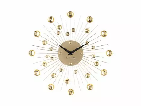 KARLSSON Wall Clock Sunburst Medium Gold Diameter 300mm [Item] золотой