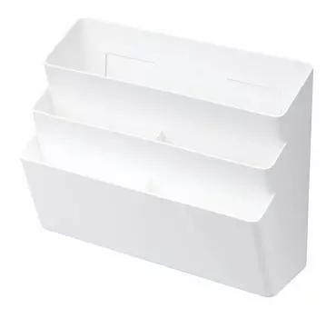 Карман для хранения на магните Yamazaki Jitsugyo 4296 рядом со стиральной машиной, 3-х уровневая стиральная машина с крючком, ярусы, белый, прибл.. Ш32XГ13XВ24.5см