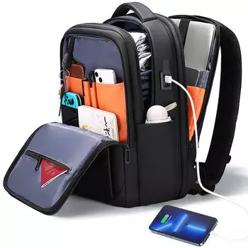 Карман для ПК с расширением, большой бизнес, зарядка через USB, для поездок на работу, можно хранить 17 дюймов для поездок на работу в старшую школу, деловые поездки, большое расширение емкости