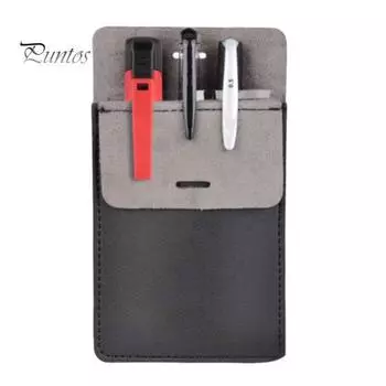 Карман для ручек, нагрудный карман, пенал из искусственной кожи, сумка для хранения ручек для лабораторных халатов, рубашек, школьных офисов, больничных принадлежностей чёрный