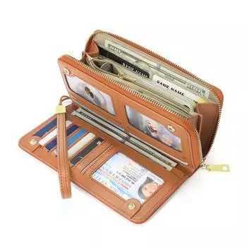 Карман для сотового телефона женский кошелек держатель для карт RFID дамский клатч кошелек высокое качество сумка чёрный