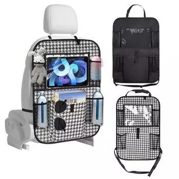 Карман для спинки сиденья автомобиля Многофункциональная сумка-органайзер Аксессуары для интерьера Износостойкий карман для хранения и уборки Органайзер чёрный