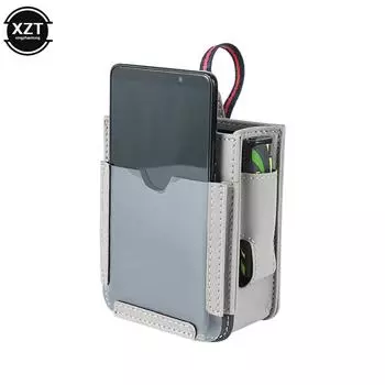 Карман для воздуховода автомобиля, многофункциональная сумка для хранения сотового телефона, органайзер из микрофибры и кожи, аксессуары для салона автомобиля коричневый