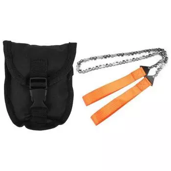 Карманная бензопила с 33 зубьями для выживания на молнии, ручная пила, цепь для резки древесины