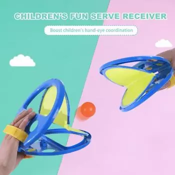 Карманная игра-ловушка с ракеткой Yousheng с 2 мячами, игра-бросок и ловля мяча, развлечение на открытом воздухе, игра-бросок и ловля мяча для пляжного бассейна синий