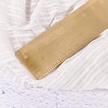 Карманная мини-винтажная латунная линейка, 4-дюймовое кольцо для ключей, линейка-закладка, двойные весы