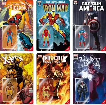 Карманная обложка Marvel Comics Series 1 Обычный набор из 6 фигурок Немасштабный
