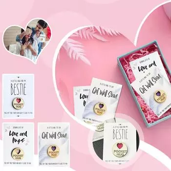 Карманная открытка-объятие ко Дню святого Валентина своими руками, «Ты удивительный, сильный и карманный подарок», для приглашения, поощрения, дружбы и праздничных поздравлений One Size горячий розовый