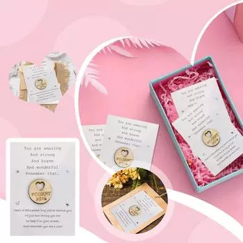 Карманная открытка-объятие ко Дню святого Валентина своими руками, «Ты удивительный, сильный и карманный подарок», для приглашения, поощрения, дружбы и праздничных поздравлений One Size