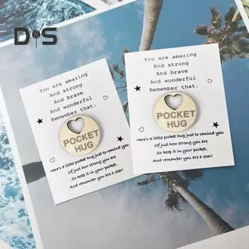 Карманная открытка-обнимашка с изображением сердечка любви, памятный подарок в виде сердечка, эмоциональная поддержка, карманный жетон-обнимашка, подарок на выпускной, скучающий по тебе, подарок для него или для нее, семьи, друзей 1pc