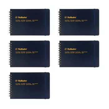 Карманная памятка Rollbahn Horizontal M [Delfonics] [Набор 5] (Темно-синий) темно-синий