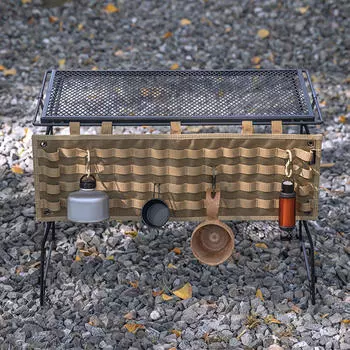 Карманная панель для кромки стола для кемпинга, органайзер для груза, экономящий место, багажник, сумка для хранения, боковая часть хаки