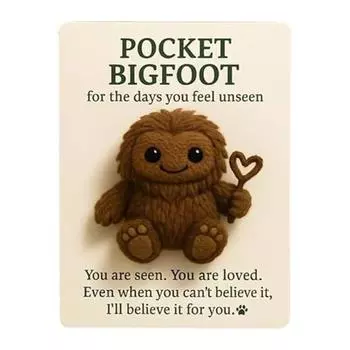 Карманная плюшевая кукла-животное Эмоциональная поддержка Сасквоч Кукла Сасквоч с Позитивным A