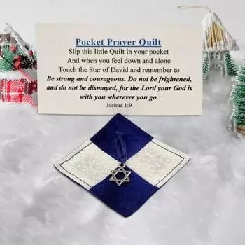 Карманное молитвенное одеяло с крестиком Мини-молитвенное одеяло в форме квадрата для веры, вдохновленное F