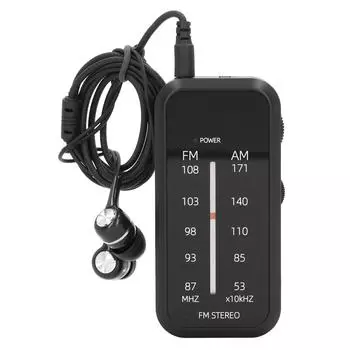 Карманное радио Мини AM FM стерео радио AAA питание от батареек портативное радио с наушниками для помещений