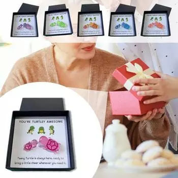 Карманное украшение в виде черепахи с поздравительной открыткой. Эмоциональная поддержка. Ты черепаха. Потрясающая игрушка-черепаха. Друзья. Семья. Подарок на память ко Дню святого Валентина. фиолетовый