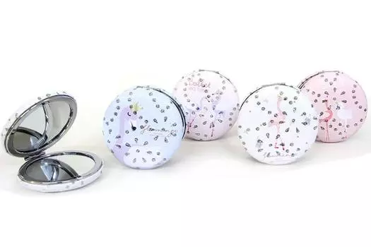 Карманное зеркало круглое Chubby Stone Flamingo
