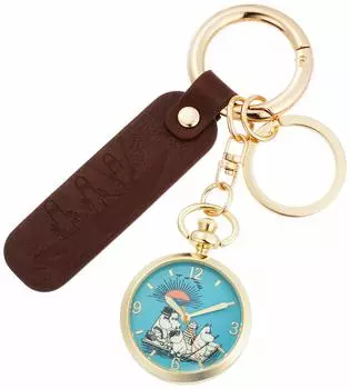 Карманные часы аналоговые брелок Муми-тролль семейные коричневые [Полевые работы] MOM-05-1 коричневый