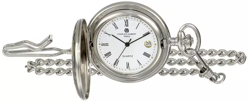 Карманные часы Date [Charles Hubert, Paris] 3559-T мужские серебряный