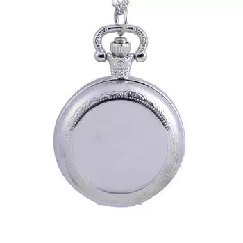 Карманные часы для пар. Универсальные карманные часы с цепочкой для одежды. серебряный