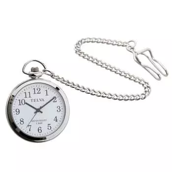 Карманные часы Klefa Analog Men s Simple Battery Powered Quartz Silver TE-AM153-WTS