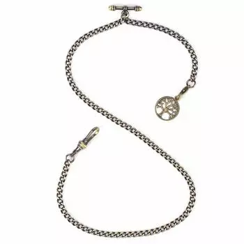 Карманные часы ManChDa Albert Chain с цепочкой и подвеской в виде древа жизни, 3 шт.. бронза. , 2а. бронза.