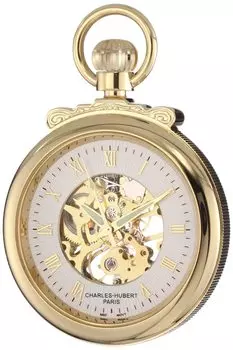 Карманные часы с ручным заводом Skeleton [Charles Hubert] 3903-G Мужские золотой