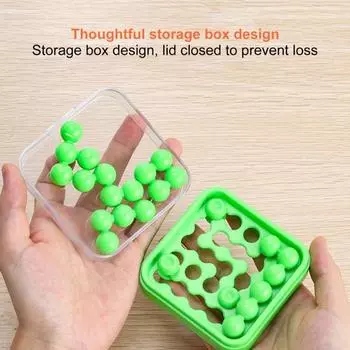 Карманные головоломки с бусинами, интерактивные головоломки, логические игры, многоцветные бусины для детей и взрослых красный