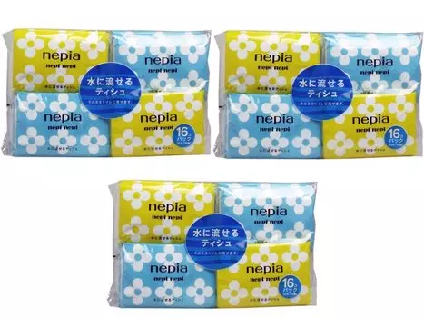 Карманные салфетки Napier Flushable, 16 шт. в упаковке x 3 шт.