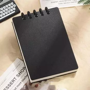 Карманный блокнот A7 Тактические всепогодные карманные блокноты с разлинованными страницами, блокнот на спирали, мини-блокнот для заметок 1PCS чёрный