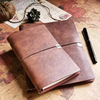 Карманный блокнот в стиле ретро, гладкое письмо, утолщенная страница премиум-класса, без кровотечения, блокнот A5/A6, офисные принадлежности A6 серый