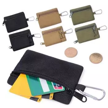 Карманный брелок для ключей, кошелек для монет, ключей от машины, держатель для удостоверения личности, мини-органайзер для инструментов, поясной чехол, кошелек для активного отдыха армия зеленый