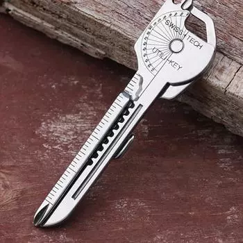 Карманный брелок для ключей Multitool Keys Shape Ring Opener Escape Outdoor Tool Accessories