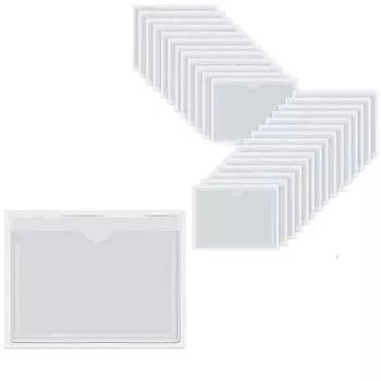 Карманный держатель для этикеток Anopono, наклейка для именных карточек, карманный держатель для этикеток, клейкая прозрачная визитная карточка, хранилище для карточек, ширина 9 x