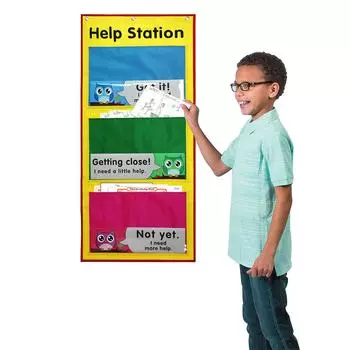 Карманный держатель для хранения карточек для классной комнаты, школы, офиса, подвесной настенный органайзер для файлов с домашними заданиями, карманный держатель карточек