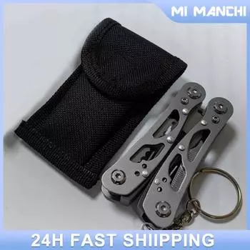 Карманный инструмент Плоскогубцы Мини Складной инструмент для ключей Плоскогубцы Плоскогубцы Комбинированный инструмент Плоскогубцы для использования на открытом воздухе Портативные многофункциональные серебряный