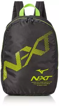 Карманный клуб L30 x Ш16 x В46см [Mizuno] Рюкзак, Рюкзак, Ранец, Легкий, Активный отдых, Компактный, Складной, Путешествия, 33JM2043, Черный/Лайм,