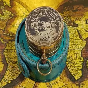 Карманный компас 1885 года выпуска, морской винтажный магнитный карманный компас с солнечными часами