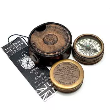 Карманный компас для моей дочери. Морской компас из латуни. Рождественский подарок, Подарок мужу, Подарок для нее, Свадебный подарок.