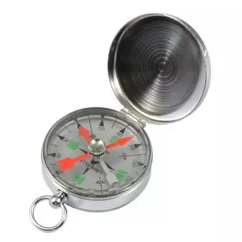 Карманный компас Компас Масляный тип Сделано в Японии Серебристый MIZAR-TEC G-48