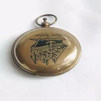Карманный компас ручной работы из латуни в форме розы – винтажная кнопка, 6,35 см как